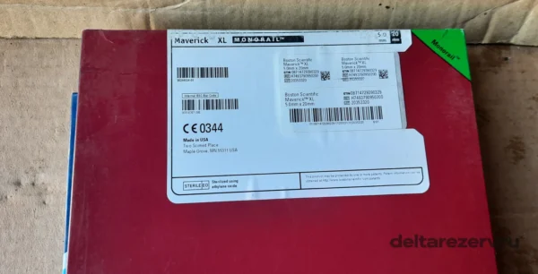 Этикетка MAVERICK XL с маркировкой Made in USA и CE 0344