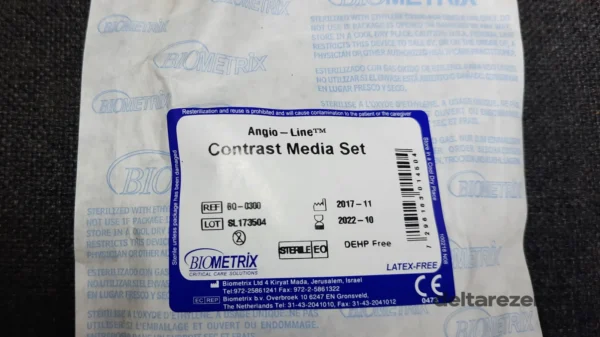 Маркировка Angio-Line Contrast Media Set Biometrix 80-0300
