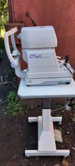 Тонометр TOPCON CT-80A со столиком AT-30, вид с противоположной стороны